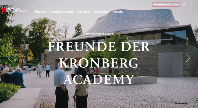 Screenshot der Website Freunde der Kronberg Academy