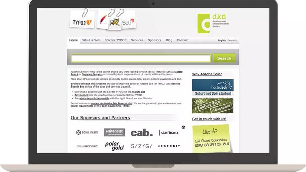 Screenshot www.typo3-solr.com