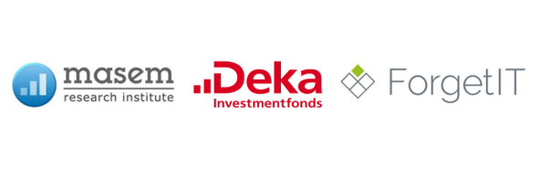 Logos: masem research institue, deka investmentfonds, forgetIT